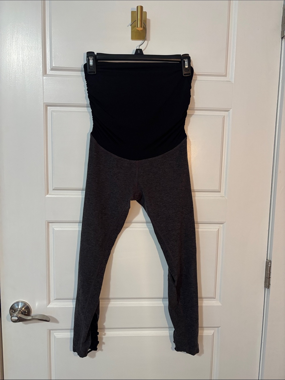 Beyond Yoga Black and Charcoal Maternity Leggings